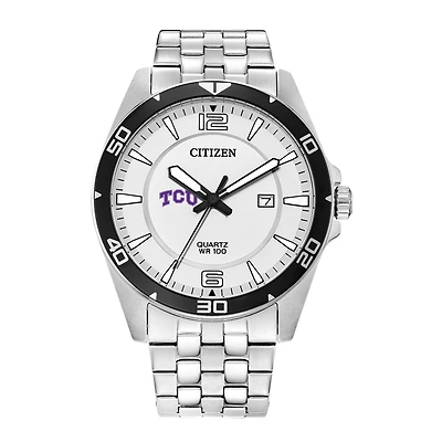 Men's TCU Horned Frogs Citizen Quartz Stainless Steel Watch