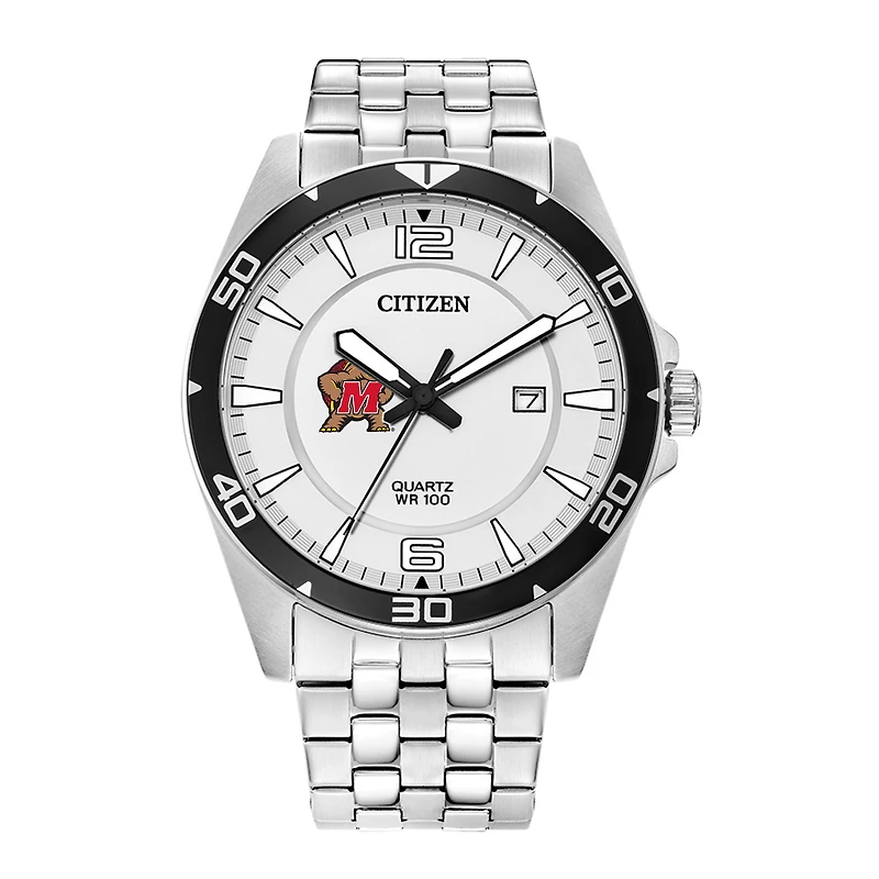Men's Maryland Terrapins Citizen Quartz Stainless Steel Watch