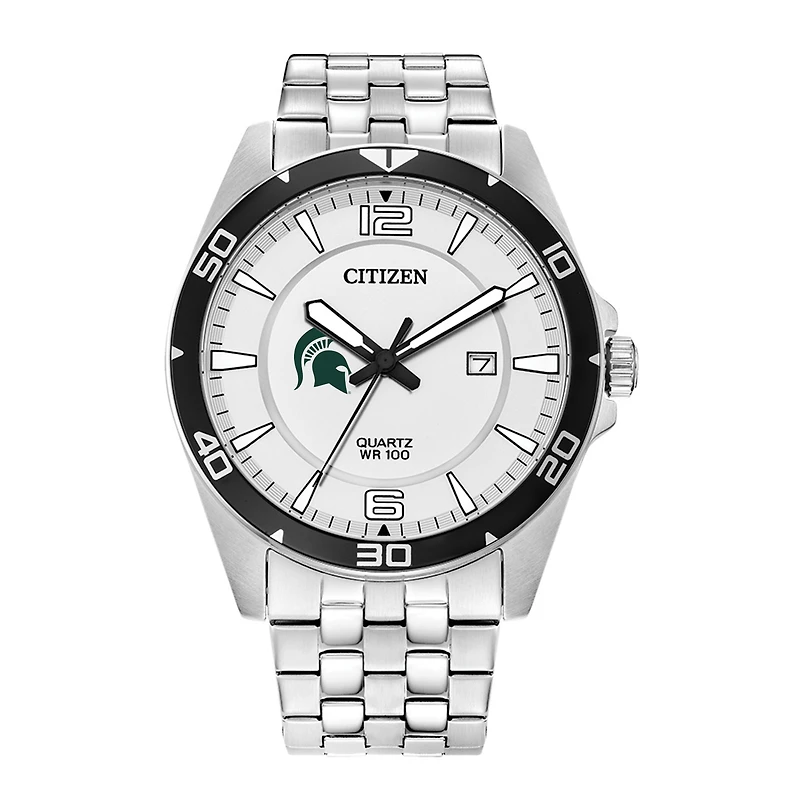 Men's Michigan State Spartans Citizen Quartz Stainless Steel Watch