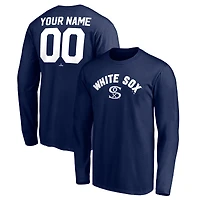 Men's Navy Chicago White Sox Personalized Cooperstown Collection Alternate Winning Streak Long Sleeve T-Shirt