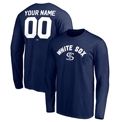 Men's Navy Chicago White Sox Personalized Cooperstown Collection Alternate Winning Streak Long Sleeve T-Shirt