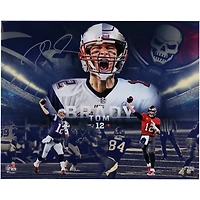 Tom Brady Tampa Bay Buccaneers and New England Patriots Autographed 16" x 20" Retirement Collage Photograph