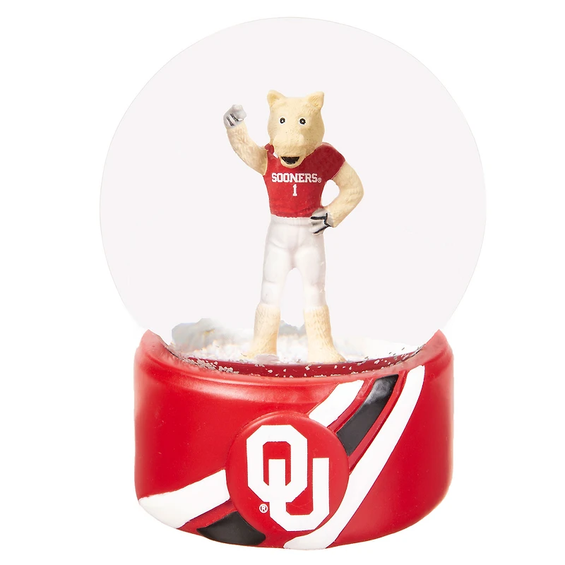 Oklahoma Sooners 100mm Mascot Glass Water Globe