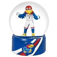 Kansas Jayhawks 100mm Mascot Glass Water Globe