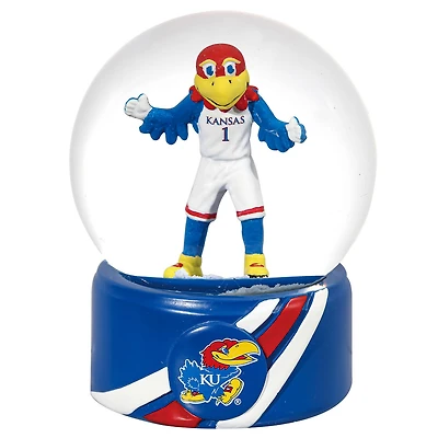 Kansas Jayhawks 100mm Mascot Glass Water Globe