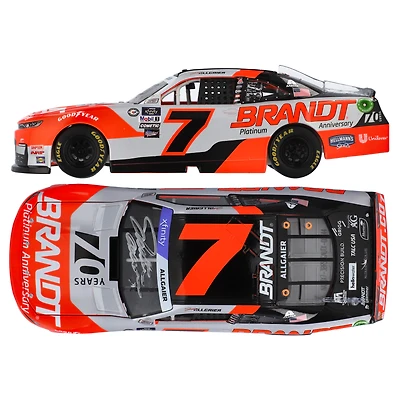 Action Racing Justin Allgaier 2023 #7 BRANDT 70th Anniversary NASCAR Xfinity Series 1:24 Autographed Die-Cast Chevrolet Camaro