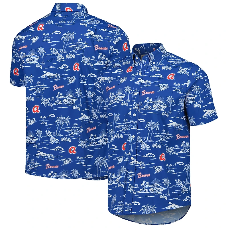 Men's Reyn Spooner Blue Atlanta Braves Kekai Button-Down Shirt