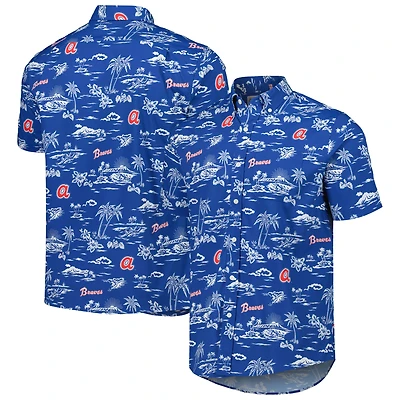 Men's Reyn Spooner Blue Atlanta Braves Kekai Button-Down Shirt