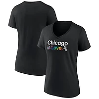 Women's Black Chicago White Sox City Pride V-Neck T-Shirt