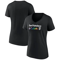 Women's Black San Francisco Giants City Pride V-Neck T-Shirt