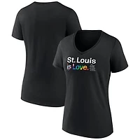 Women's Black St. Louis Cardinals City Pride V-Neck T-Shirt