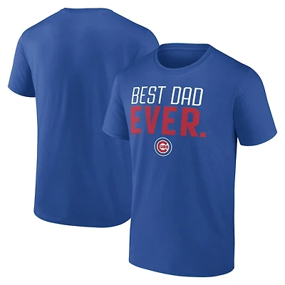 Men's Royal Chicago Cubs Best Dad Ever T-Shirt