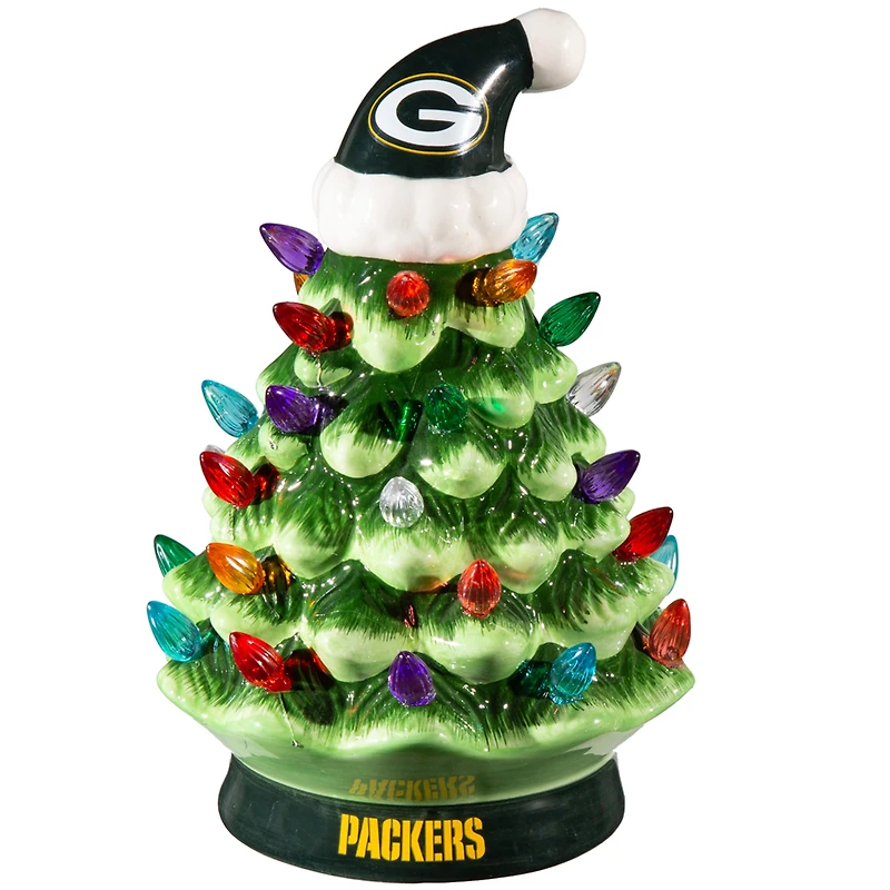 Green Bay Packers 8" Light Up Ceramic LED Christmas Tree