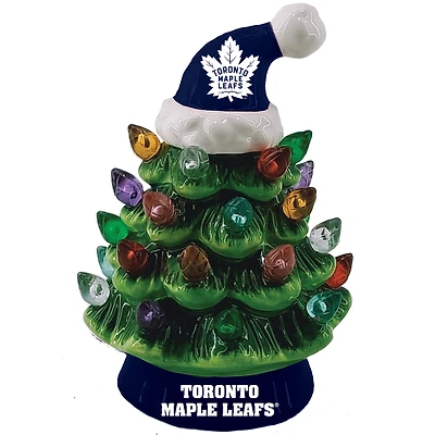 Toronto Maple Leafs 8" Light Up Ceramic LED Christmas Tree