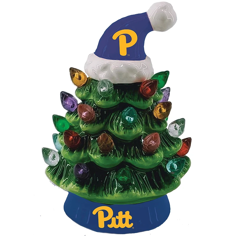 Pitt Panthers 8" Light Up Ceramic LED Christmas Tree