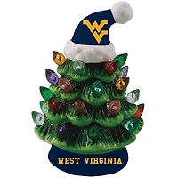 West Virginia Mountaineers 8" Light Up Ceramic LED Christmas Tree