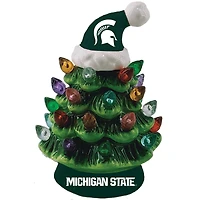 Michigan State Spartans 8" Light Up Ceramic LED Christmas Tree