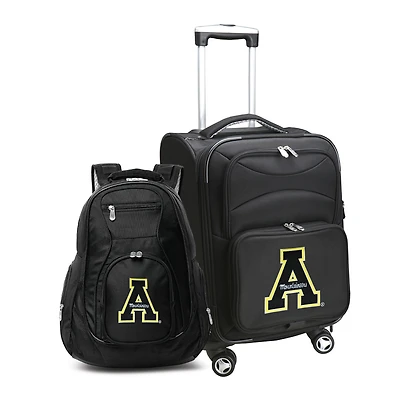 MOJO Black Appalachian State Mountaineers Softside Carry-On & Backpack Set