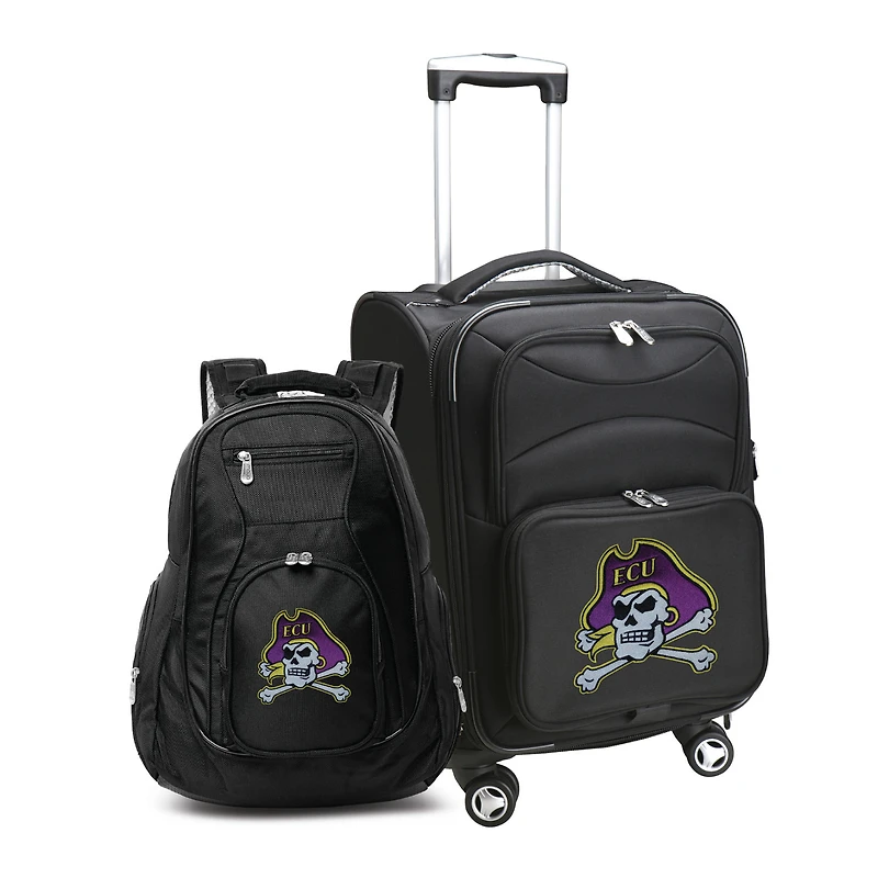 MOJO Black ECU Pirates Softside Carry-On & Backpack Set