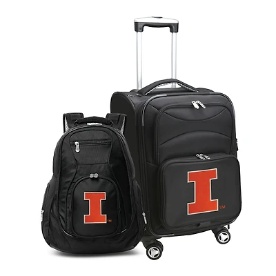 MOJO Black Illinois Fighting Illini Softside Carry-On & Backpack Set