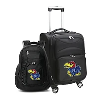 MOJO Black Kansas Jayhawks Softside Carry-On & Backpack Set