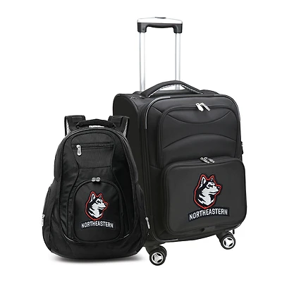 MOJO Black Northeastern Huskies Softside Carry-On & Backpack Set