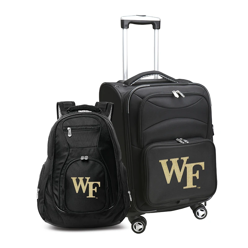 MOJO Black Wake Forest Demon Deacons Softside Carry-On & Backpack Set