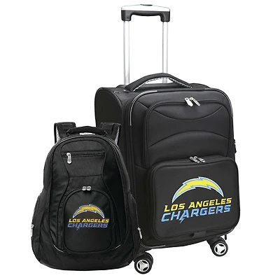 MOJO Black Los Angeles Chargers Softside Carry-On & Backpack Set