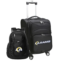 MOJO Black Los Angeles Rams Softside Carry-On & Backpack Set