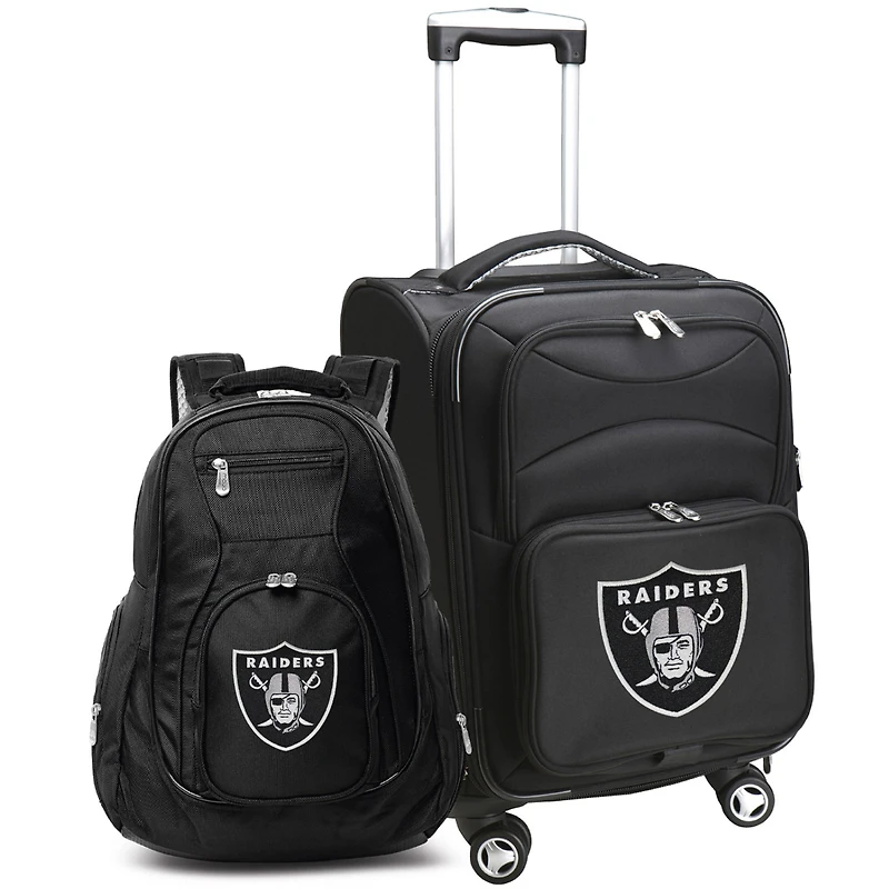 MOJO Black Las Vegas Raiders Softside Carry-On & Backpack Set