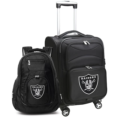 MOJO Black Las Vegas Raiders Softside Carry-On & Backpack Set