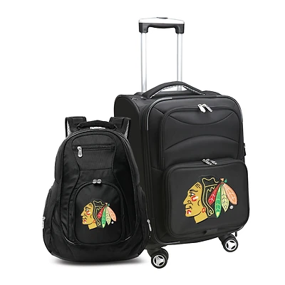 MOJO Black Chicago Blackhawks Softside Carry-On & Backpack Set