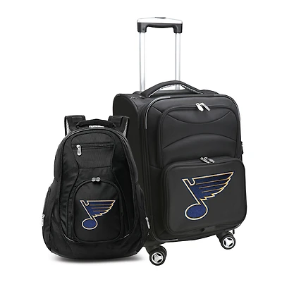 MOJO Black St. Louis Blues Softside Carry-On & Backpack Set