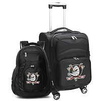 MOJO Black Anaheim Ducks Softside Carry-On & Backpack Set