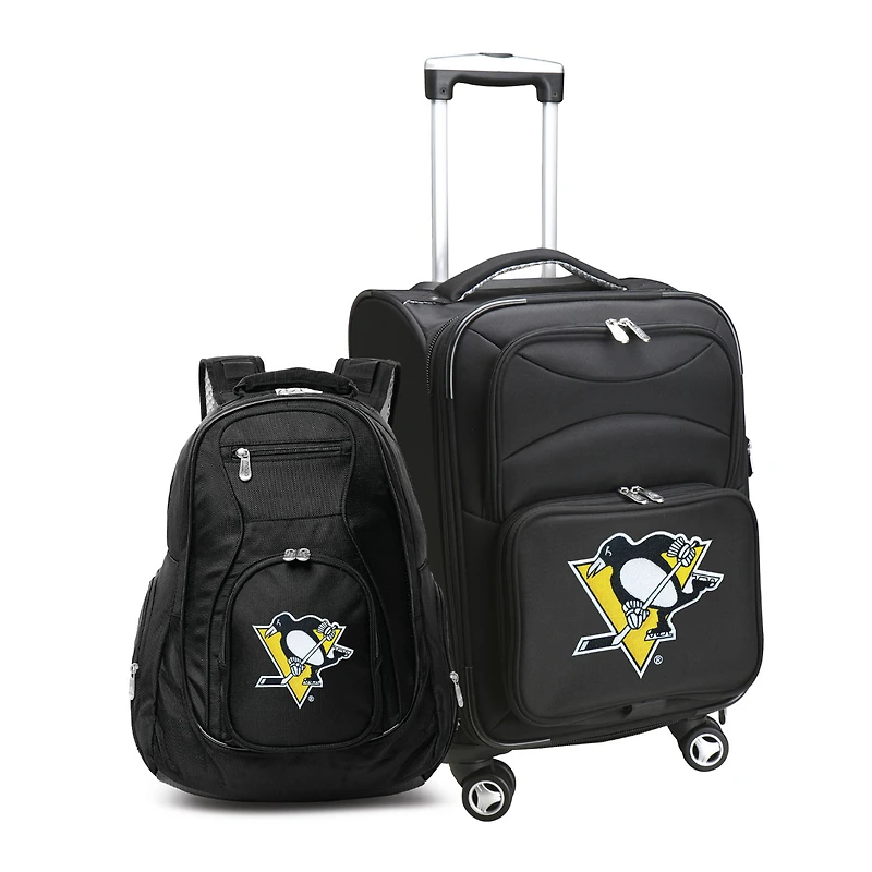 MOJO Black Pittsburgh Penguins Softside Carry-On & Backpack Set