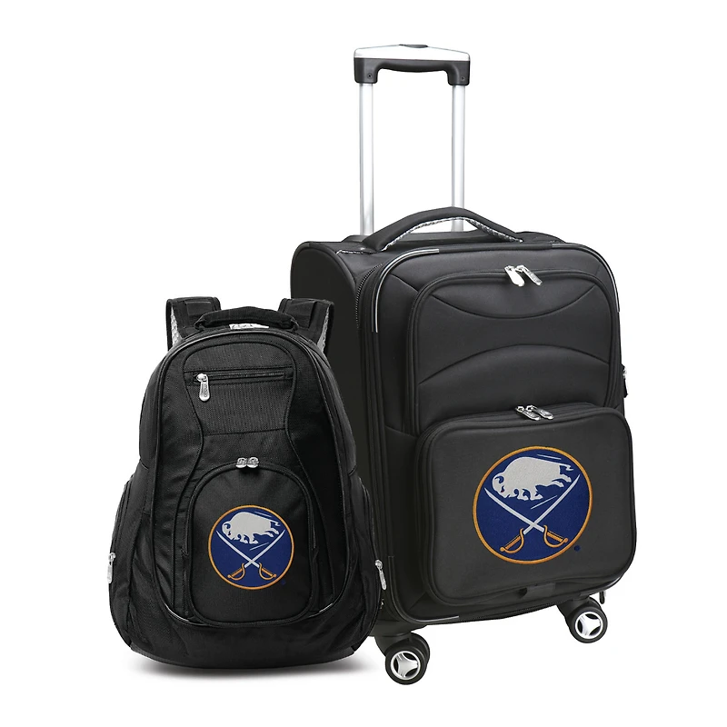 MOJO Black Buffalo Sabres Softside Carry-On & Backpack Set