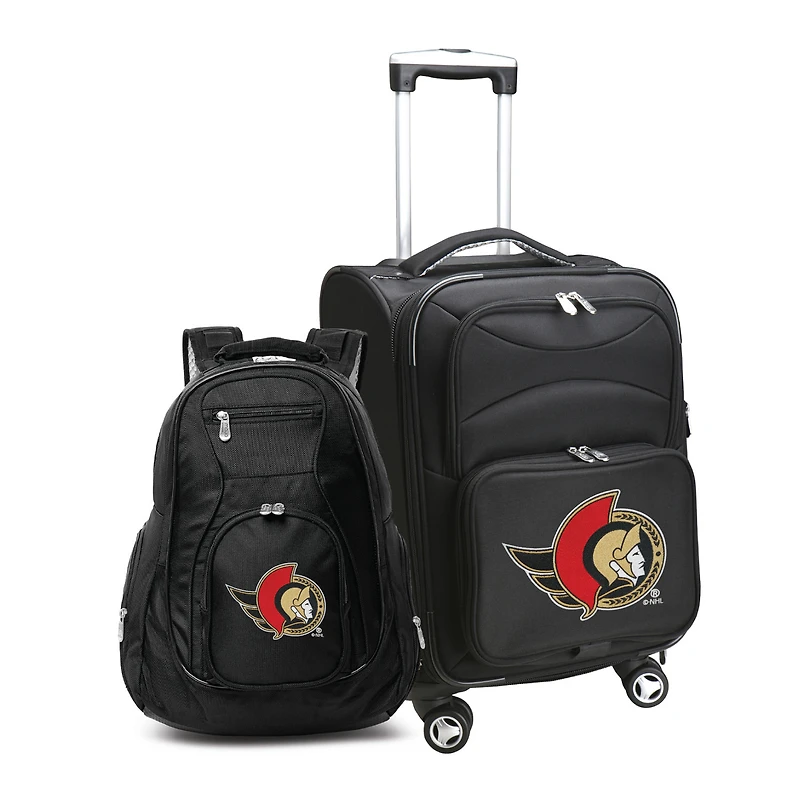MOJO Black Ottawa Senators Softside Carry-On & Backpack Set