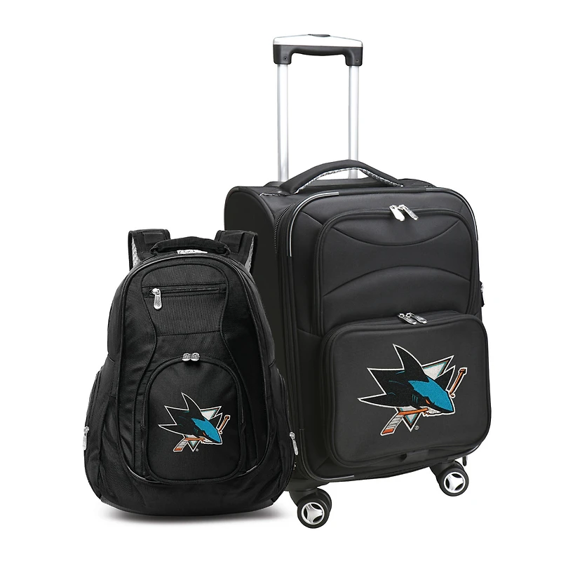 MOJO Black San Jose Sharks Softside Carry-On & Backpack Set