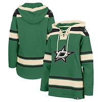 Women's '47  Kelly Green Dallas Stars Superior Lacer Pullover Hoodie