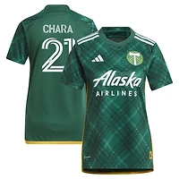 Women's adidas Diego Chara Green Portland Timbers 2023 Portland Plaid Kit Replica Jersey