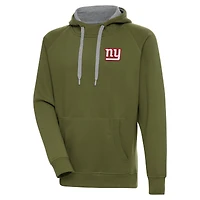 Men's Antigua  Olive New York Giants  Victory Pullover Hoodie