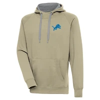 Men's Antigua  Khaki Detroit Lions  Victory Pullover Hoodie
