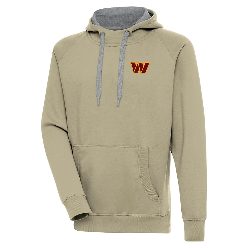 Men's Antigua  Khaki Washington Commanders  Victory Pullover Hoodie