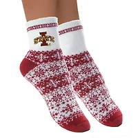 Women's ZooZatz Iowa State Cyclones Fuzzy Holiday Crew Socks
