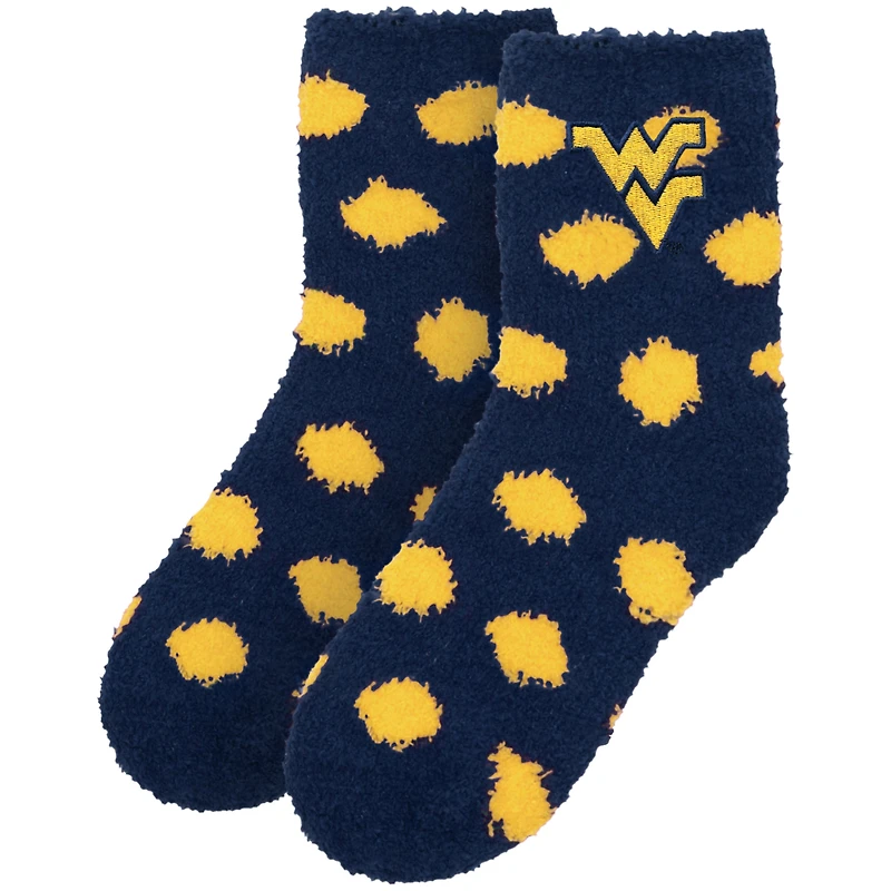 Women's ZooZatz West Virginia Mountaineers Fuzzy Dot Ankle Socks