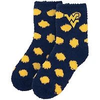 Women's ZooZatz West Virginia Mountaineers Fuzzy Dot Ankle Socks