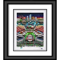 Tampa Bay Buccaneers Super Bowl LV Champions Framed 23" x 27" Deluxe 3D Print - Art by Charles Fazzino - Artist Signed - Limited Edition #29/250