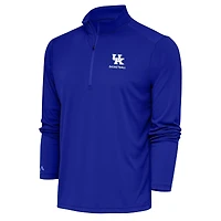 Women's Antigua  Royal Kentucky Wildcats Basketball Tribute Half-Zip Pullover Top