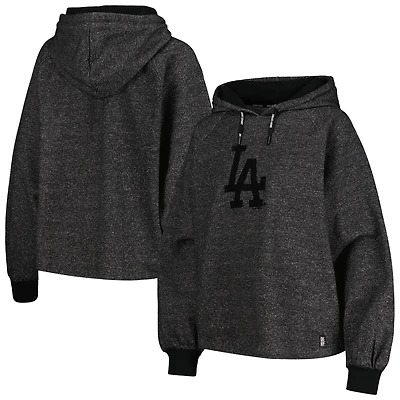 Women's DKNY Sport Black Los Angeles Dodgers Debbie Dolman Raglan Pullover Hoodie