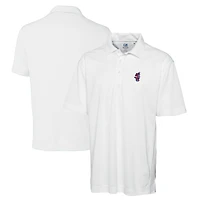 Men's Cutter & Buck White Florida Gators Swinging Gator DryTec Genre Textured Solid Polo